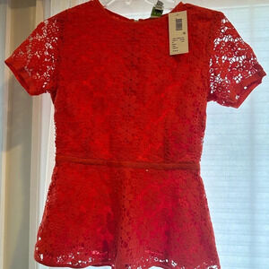 Cwonder Lace Orange Top - NEW WITH TAGS